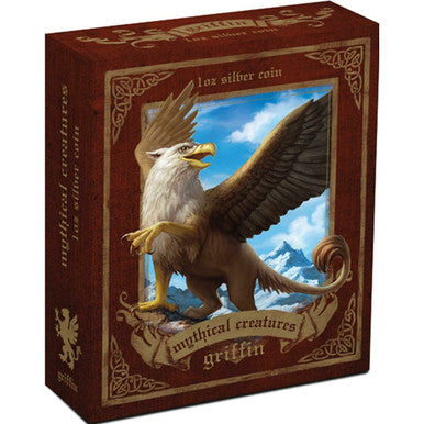 Tuvalu 2013 $1 Mythical Creatures Griffin 1oz Silver Coloured Proof Coin