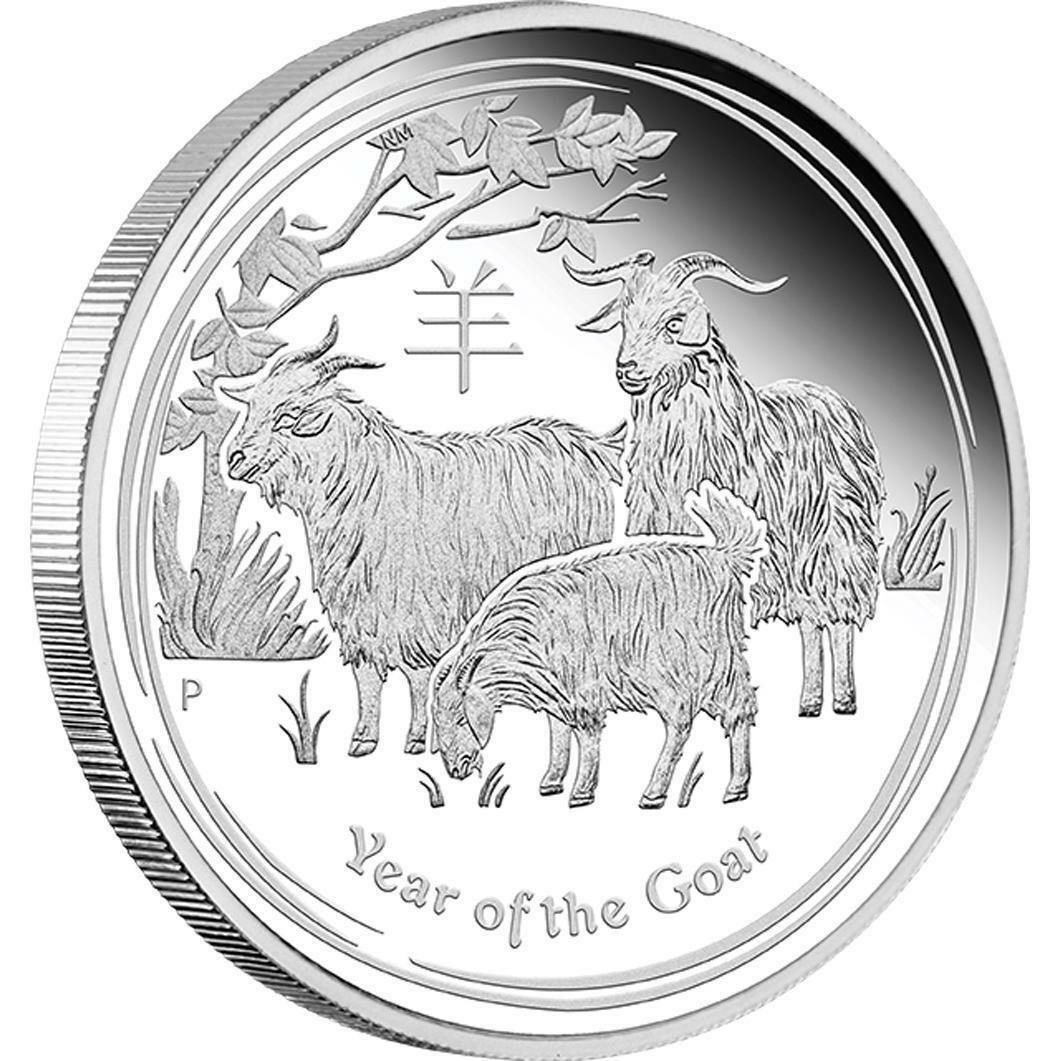 2015 $1 Lunar Year of The Goat 1oz Silver 4 Coin Set