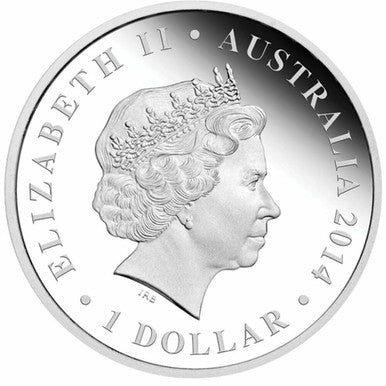 2014 $1 Megafauna Genyornis 1oz Silver Coloured Proof Coin
