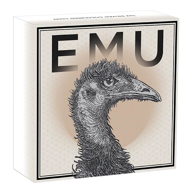 2023 $1 Australian Emu 1oz Silver Coloured Proof Coin