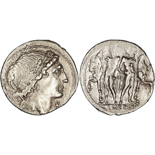 Roman Republic, L. Memmius, Silver Denarius, 109-108 BC, VF