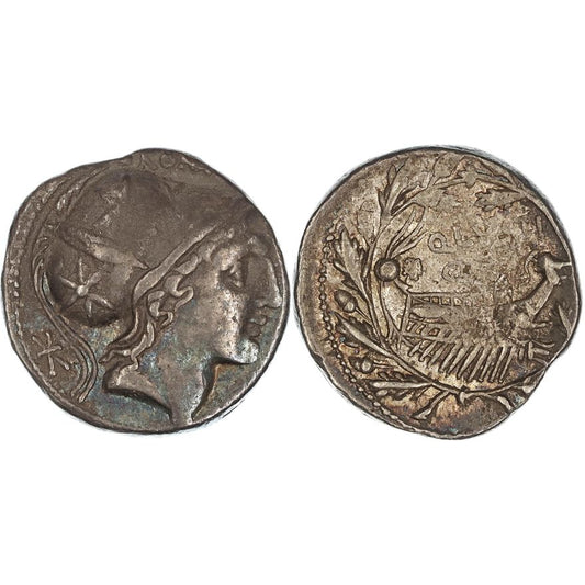 Roman Republic, Q. Lutatius Cerco, Silver Denarius, 109-108 BC, nVF