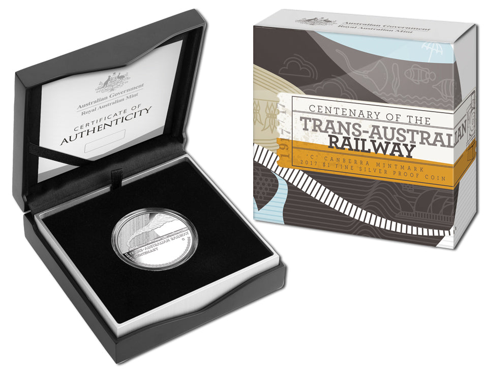 2017 $1 Centenary of The Trans-Australian Railway 'C' Mintmark Silver Proof Coin