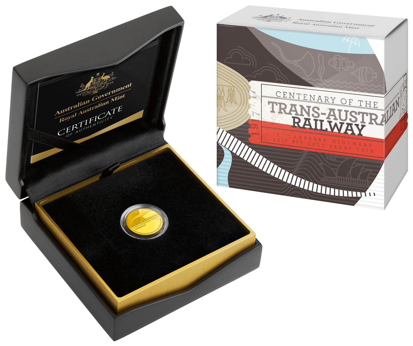 2017 $10 Centenary of The Trans-Australian Railway 1/10oz Gold Proof Coin