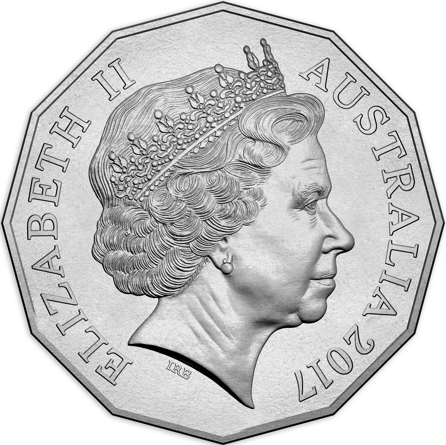 2017 50c Sir Jack Brabham F1 World Champion Coloured Uncirculated Coin