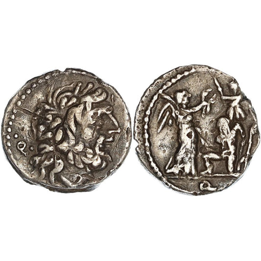 Roman Republic, C. Fundanius, Silver Quinarius, 101 BC, nVF