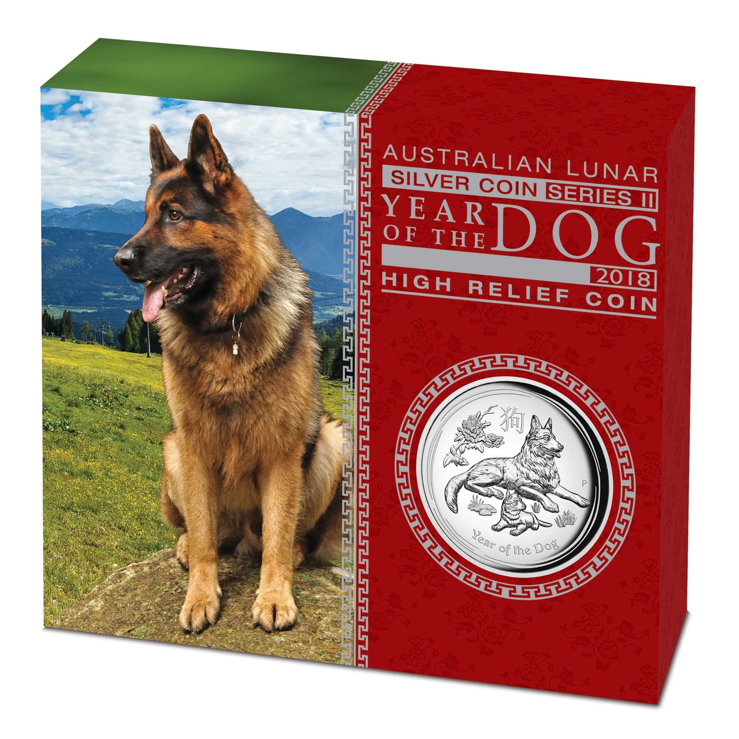2018 $1 Lunar Year of The Dog 1oz Silver High Relief Proof Coin