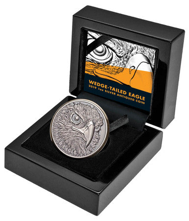 Wedge Tailed Eagle 2019 $1 Ultra-High Relief 1oz Silver Antique Coin