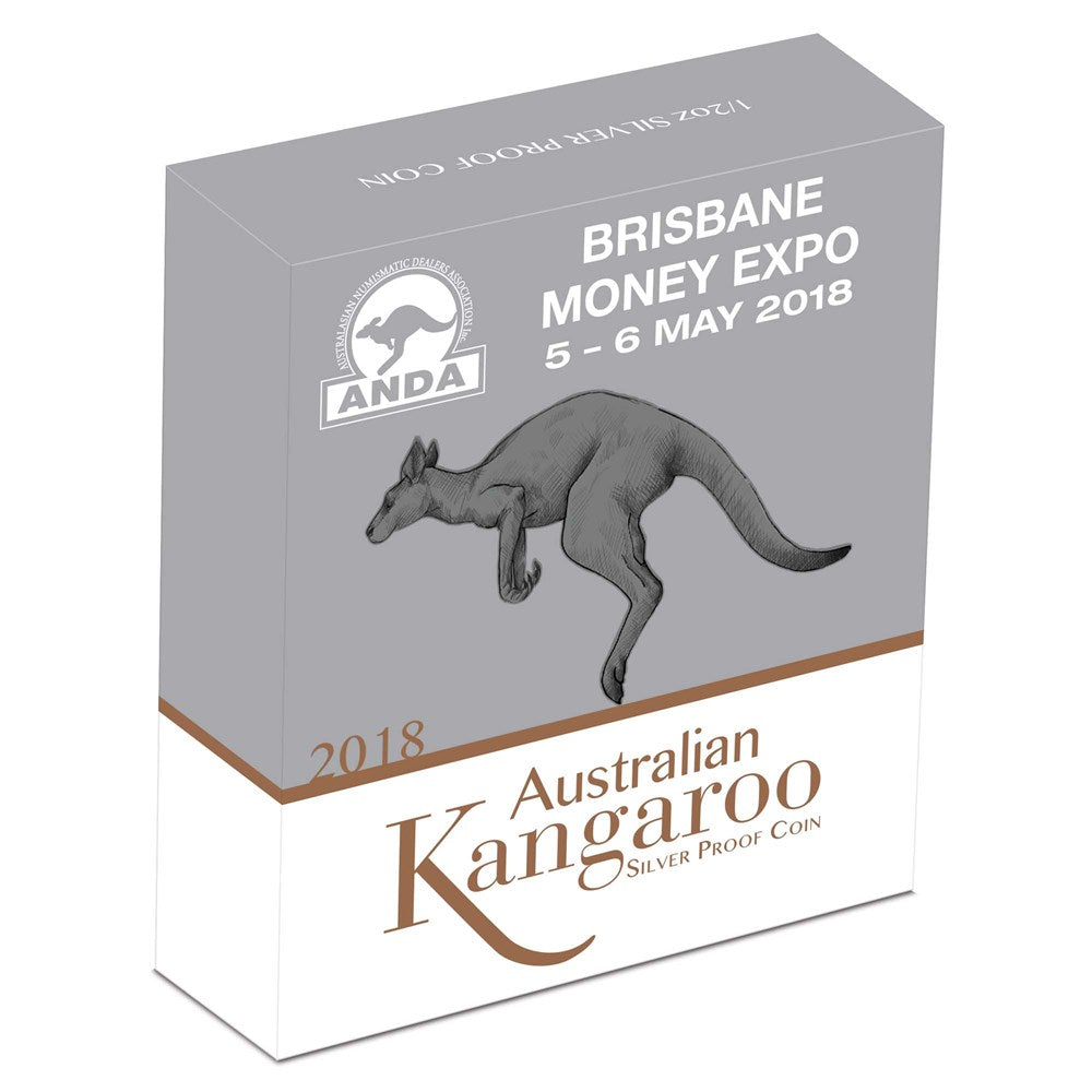 2018 50c ANDA Brisbane Australian Kangaroo 1/2oz Silver Proof Coin