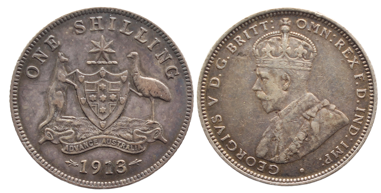 1913 Shilling VF