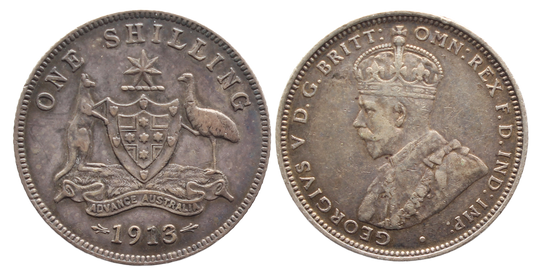 1913 Shilling VF