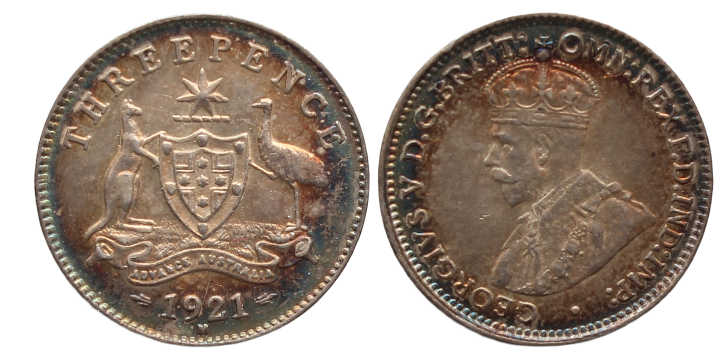 1921m Threepence gEF