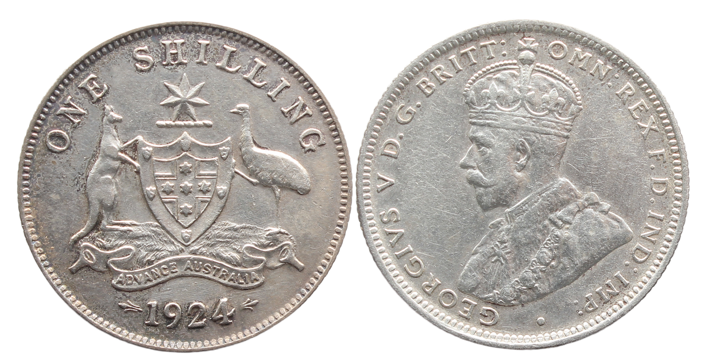 1924 Shilling aVF