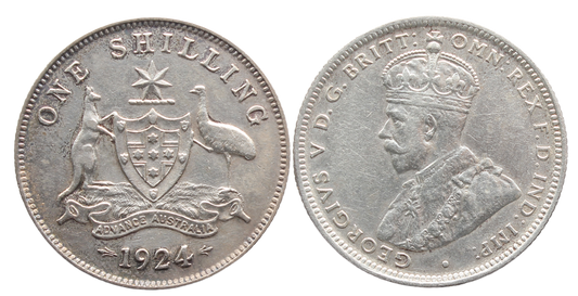 1924 Shilling aVF