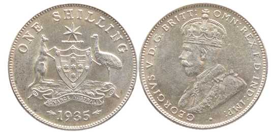 1935 Shilling UNC