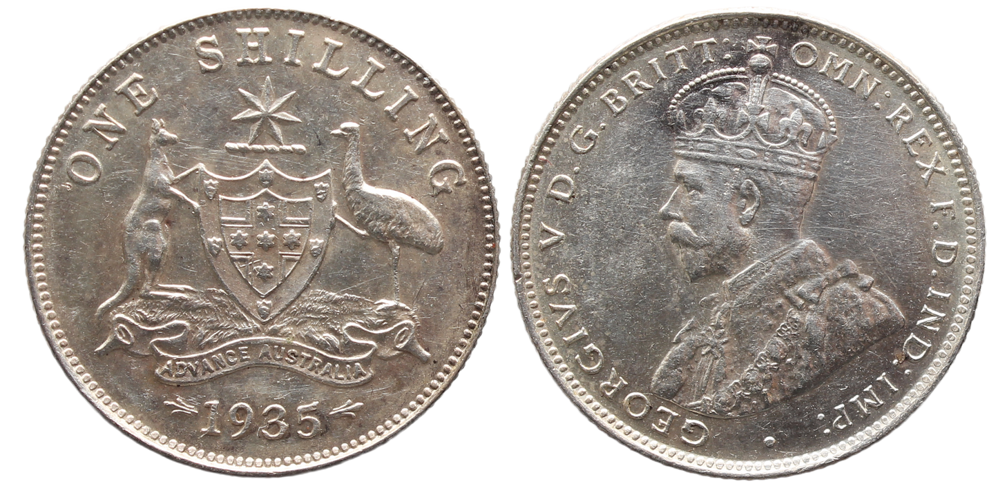 1935 Shilling gEF/aUNC