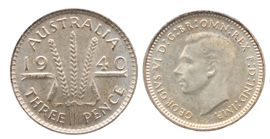 1940 Threepence UNC