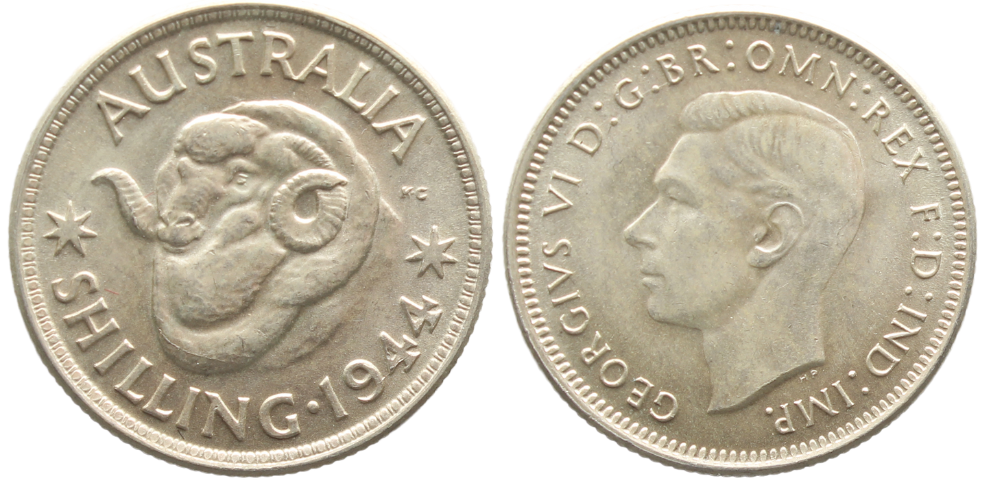 1944 Shilling Choice UNC