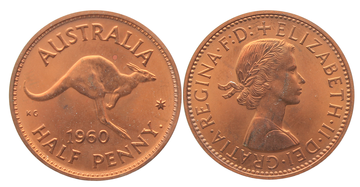 1960 Perth Proof Halfpenny aFDC