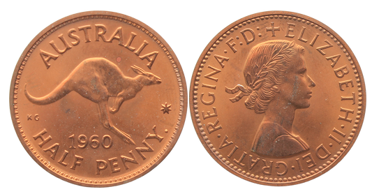 1960 Perth Proof Halfpenny aFDC