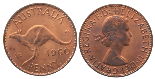 1960 Perth Proof Penny