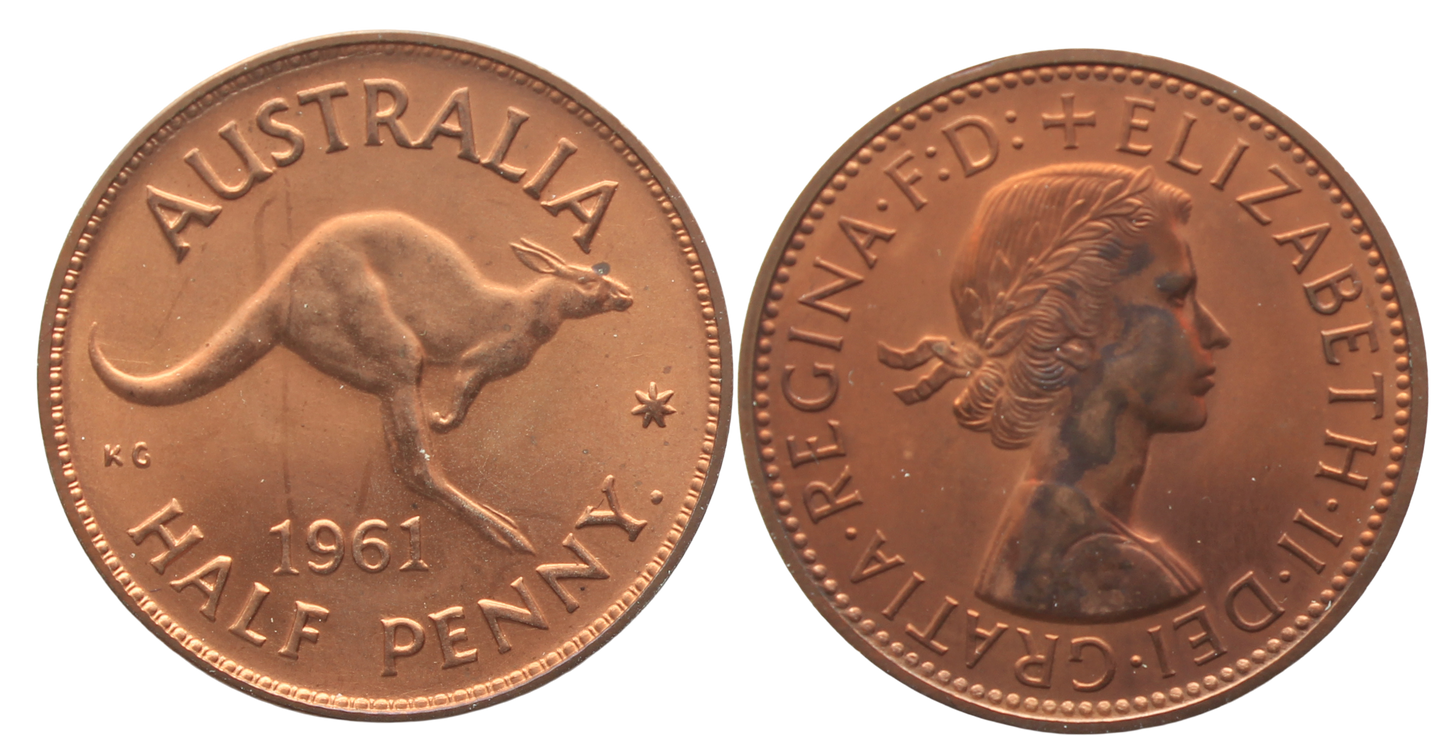 1961 Perth Proof Halfpenny aFDC