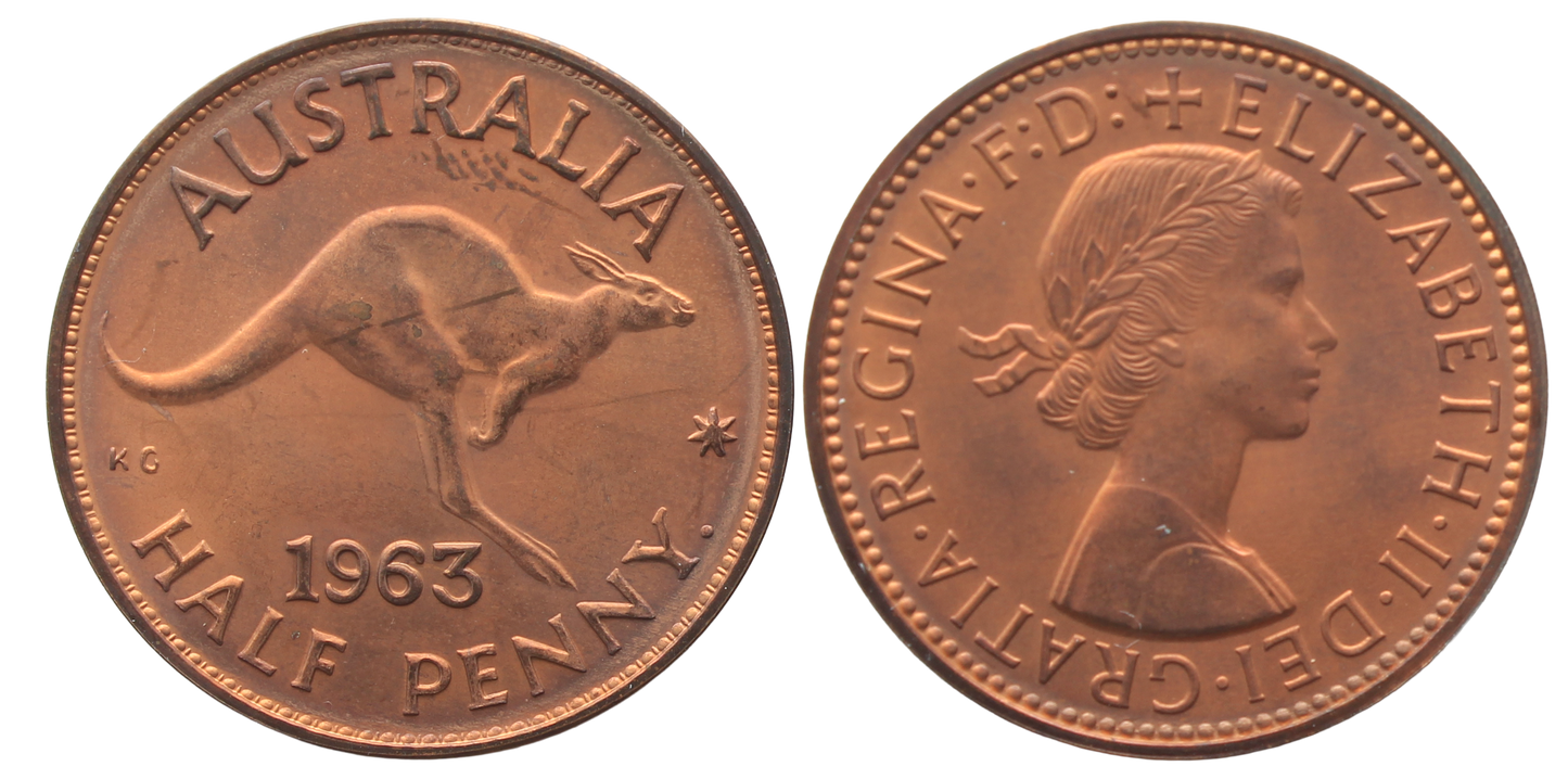 1963 Perth Proof Halfpenny aFDC