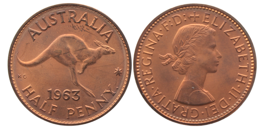 1963 Perth Proof Halfpenny aFDC