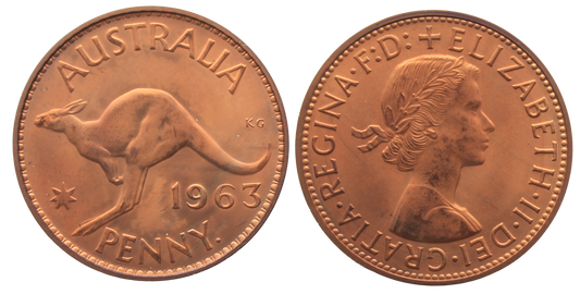 1963 Perth Proof Penny FDC
