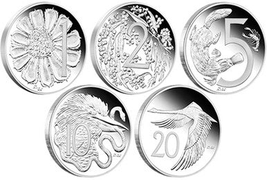2009 1966 Australian Decimal Pattern Silver Proof 5 Coin Set