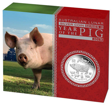 2019 50c Lunar Pig 1/2oz Silver Proof Coin