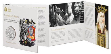 UK 2019 £2 The Queen's Beasts The Falcon of The Plantagenets 1oz Silver Proof Coin