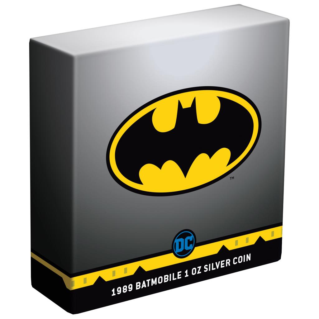 Niue 2021 $2 Batman 1989 Batmobile 1oz Silver Coloured Antiqued Coin