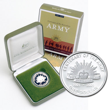 2001 $1 Centenary of The Australian Army Silver Proof Coin