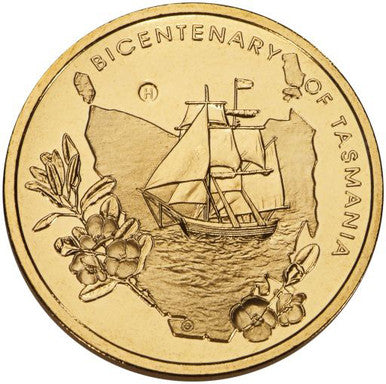 2004 $5 Bicentenary of Tasmania 'H' Mintmark For Hobart Uncirculated Coin