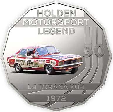 2018 50c ANDA Sydney Holden's Motorsport Legends 1972 LJ Torana XU-1 PNC