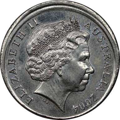 2004 10c Struck Off Center UNC