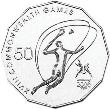 2006 50c Commonwealth Games Melbourne Badminton Uncirculated Coin