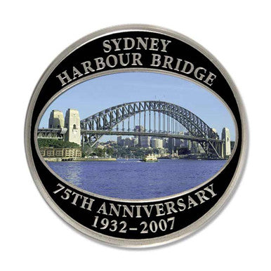 Cook Islands 2007 $1 Sydney Harbour Bridge 75th Anniversary 1oz Silver Proof Lenticular Coin