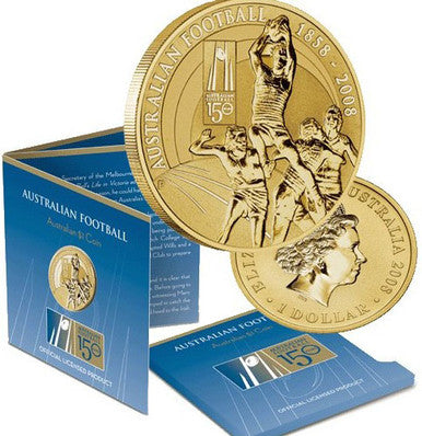 2008 $1 Australian Football 150 Years Uncirculated Coin