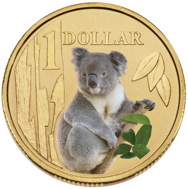 2008 $1 Land Series Koala Coloured Uncirculated Coin