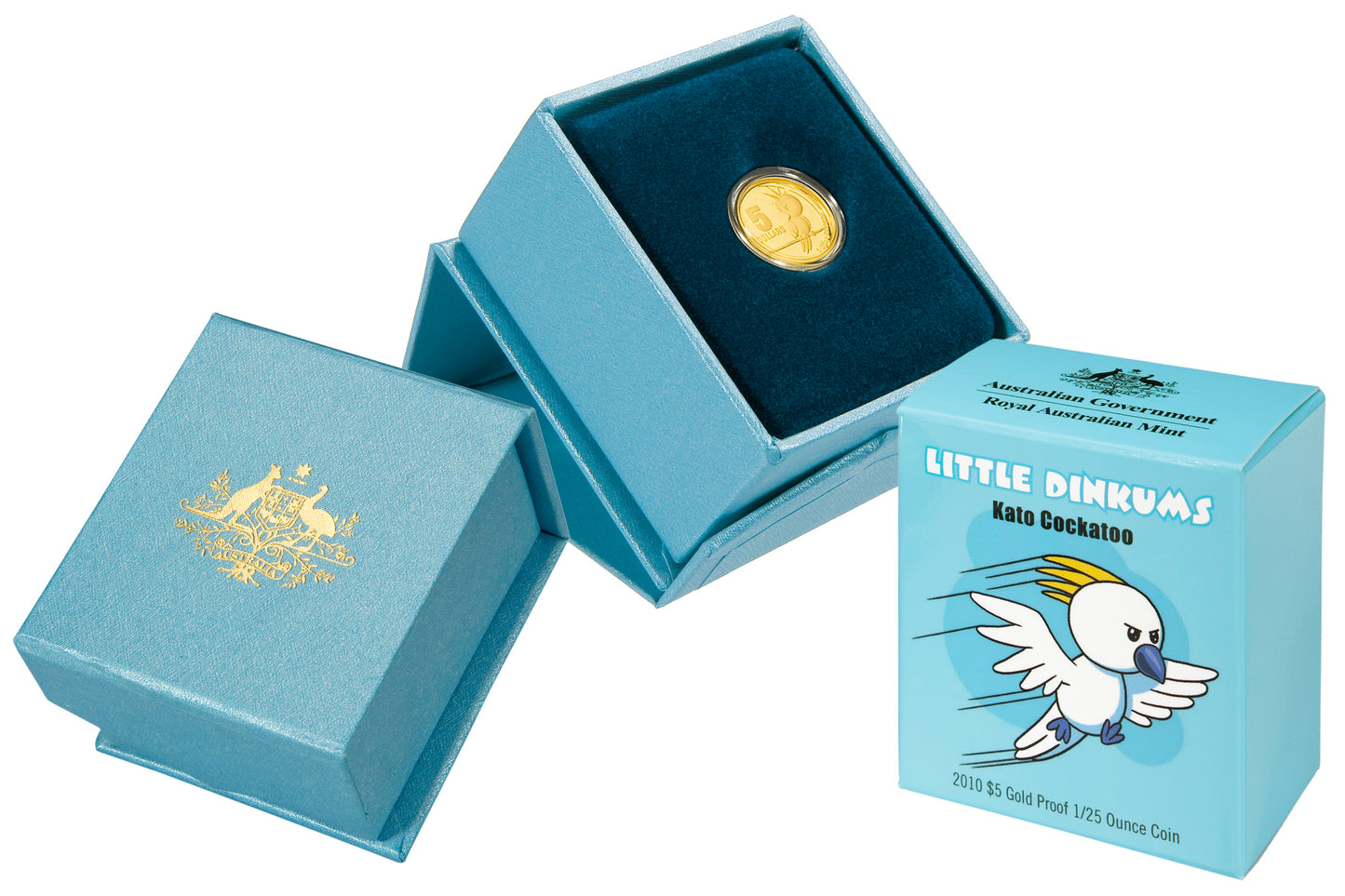 2010 $5 Little Dinkums Kato Cockatoo 1/25oz Gold Proof Coin