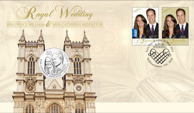2011 50c Royal Wedding Prince William and Catherine Middleton PNC