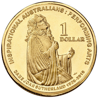 2011 $1 Inspirational Australians Dame Joan Sutherland Uncirculated Coin
