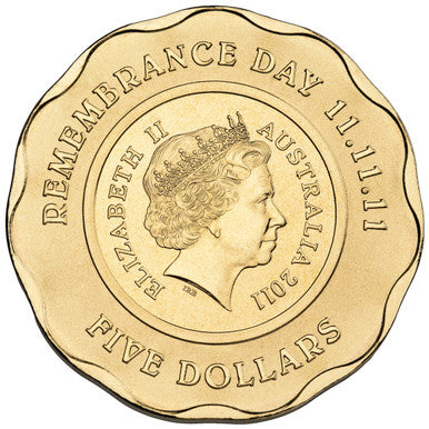 2011 $5 Remembrance Day Coloured Uncirculated Coin