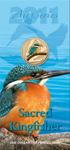 2011 $1 Air Series Sacred Kingfisher Coloured Uncirculated Coin