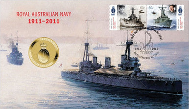 2011 $1 Royal Australian Navy 100 Years PNC