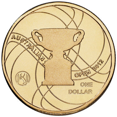 2012 $1 Australian Open Men's Trophy Uncirculated Coin