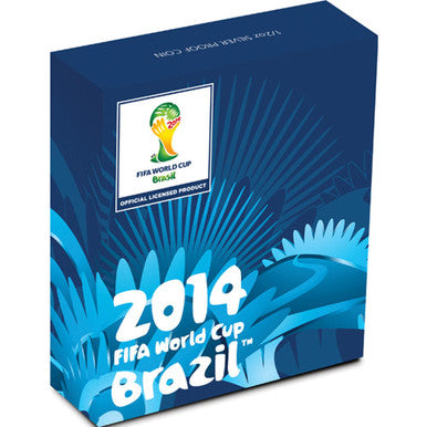 2014 50c FIFA World Cup Brazil 1/2oz Silver Coloured Proof Coin