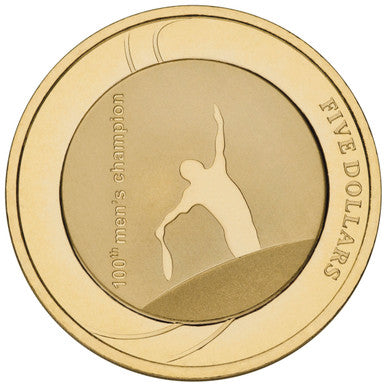 2012 $5 Australian Open 100th Men's Championship Uncirculated Coin